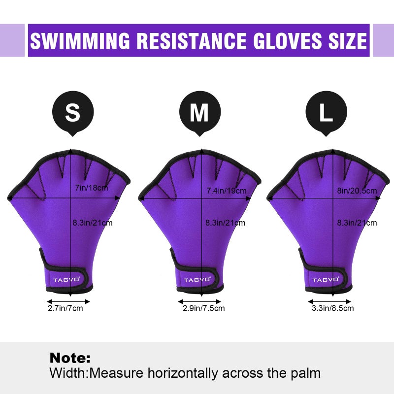 TAGVO Aquatic Gloves for Helping Upper Body Resistance, Webbed Swim Gloves Well Stitching, No Fading, Sizes for Men Women Adult Children Aquatic Fitness Water Resistance Training - Image 5